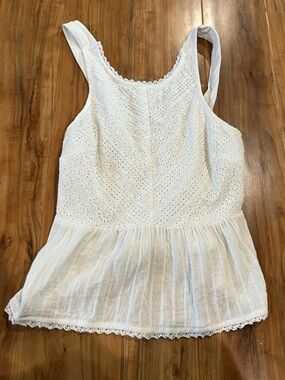 American Eagle Outfitters White Eyelet Halter Camisole